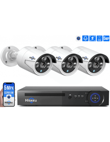 Комплект відеонагляду Hiseeu на 3 IP...