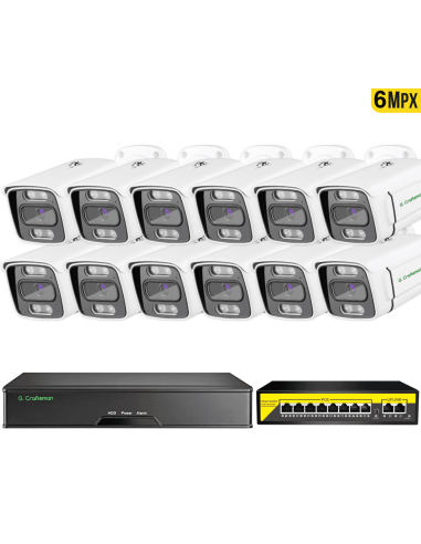 6MP POE Комплект видеонаблюдения 12...