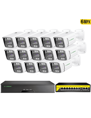 6MP POE Комплект видеонаблюдения 14...