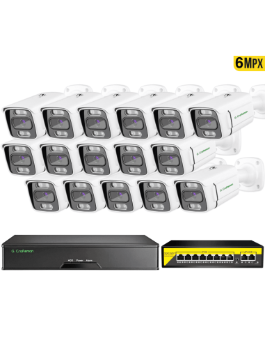 6MP POE Комплект відеоспостереження...