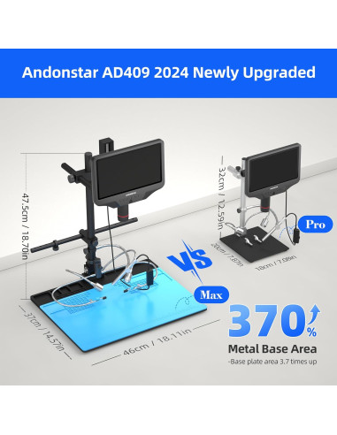 Цифровой микроскоп Andonstar AD409 MAX-ES 300X с эндоскопом и