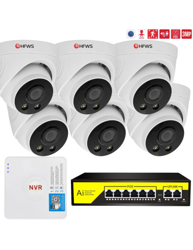Комплект IP відеоспостереження 6...